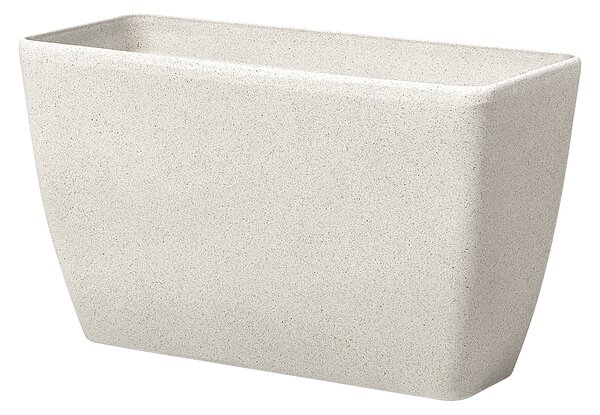 Sada 2 kamenných kvetináčov béžová 74 x 32 x 45 cm moderný minimalistický dizajn izbové vonkajšie doplnky