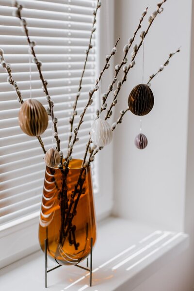 Papierové veľkonočné vajíčko Ovoid Brown 7 cm