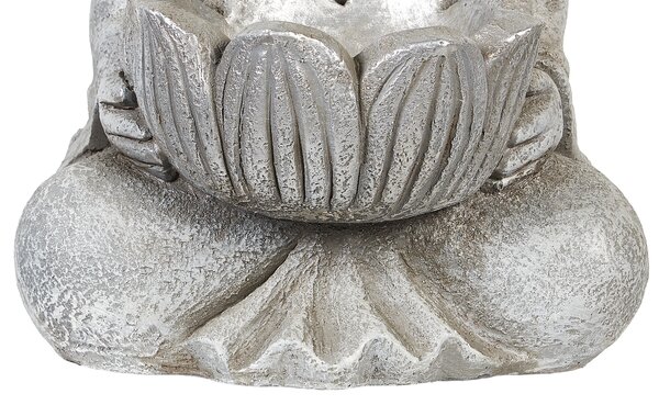 Dekoratívna figúrka sivá MgO 44 cm soška Budha doplnky moderný štýl záhrada obývacia izba