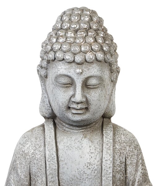 Dekoratívna figúrka sivá MgO 44 cm soška Budha doplnky moderný štýl záhrada obývacia izba