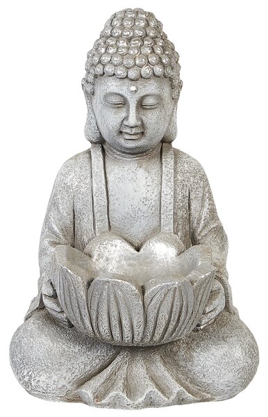 Dekoratívna figúrka sivá MgO 44 cm soška Budha doplnky moderný štýl záhrada obývacia izba