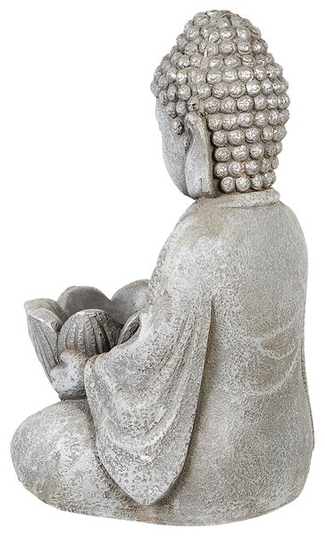 Dekoratívna figúrka sivá MgO 44 cm soška Budha doplnky moderný štýl záhrada obývacia izba