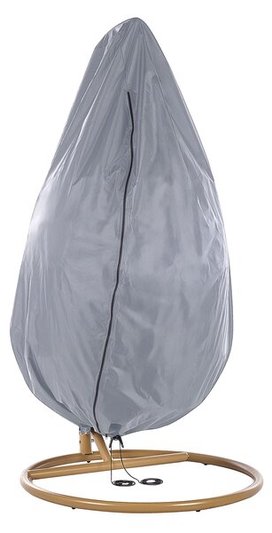 Ochranná plachta na závesné kreslo sivá PVC polyester 200 x 120 cm kryt proti dažďu