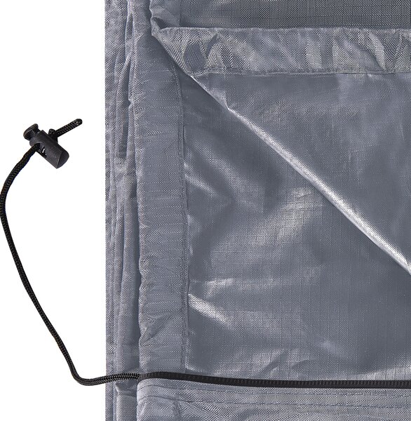 Ochranná plachta na závesné kreslo sivá PVC polyester 200 x 120 cm kryt proti dažďu