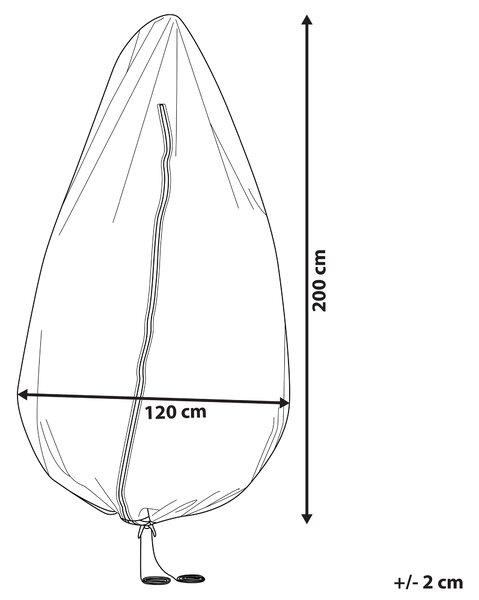 Ochranná plachta na závesné kreslo sivá PVC polyester 200 x 120 cm kryt proti dažďu