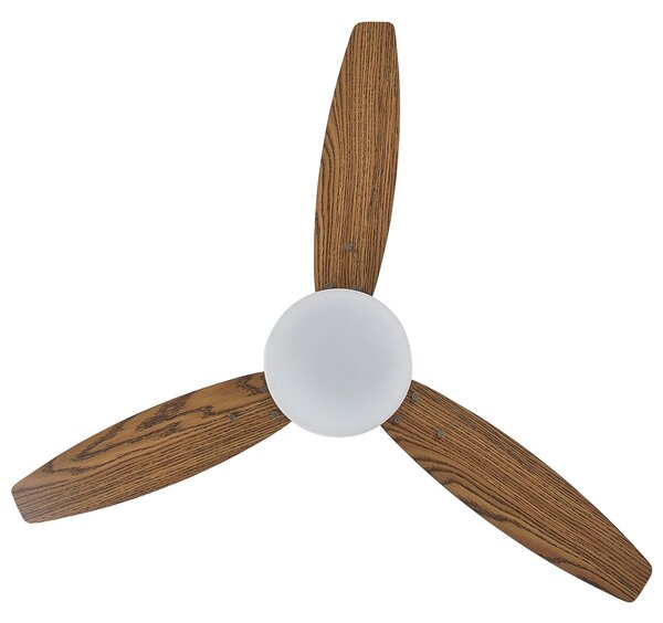 Stropný ventilátor so svetlom čierna tmavé drevo kov 3 lopatky s diaľkovým ovládaním moderný štýl obývacia izba spálňa