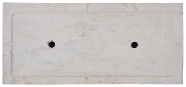 Kvetináč biely zmes hliny a vlákien 50 x 23 x 24 cm obdĺžnikový tvar moderný štýl interiér exteriér