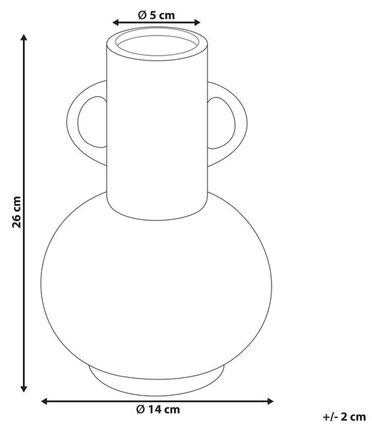 Váza na kvety čierna porcelánová 26 cm minimalistický bytový doplnok na stôl