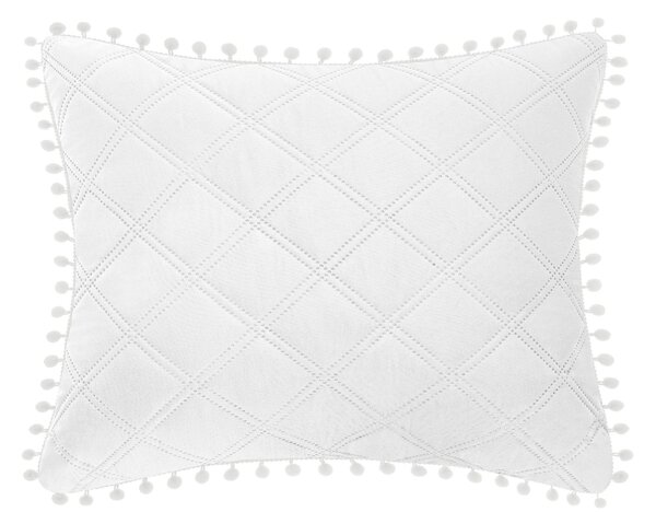 Obliečka na vankúš POMPOO biela Rozmer: 45x45 cm