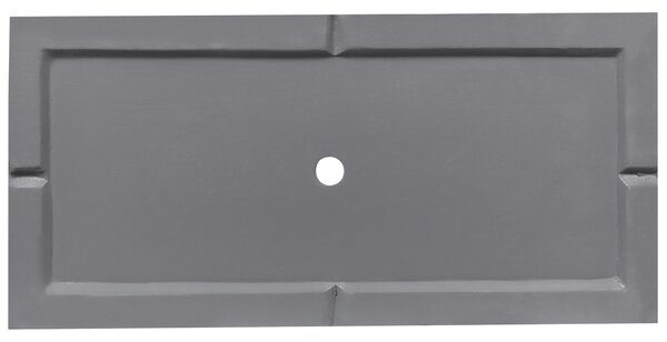 Kvetináč sivý zmes hliny a vlákien 60 x 29 x 30 cm obdĺžnikový tvar moderný štýl interiér exteriér