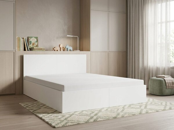 HRUŠKA Manželská posteľ s úložným priestorom PAX 140x200 – biela