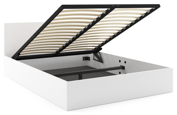 HRUŠKA Manželská posteľ s úložným priestorom PAX 140x200 – biela