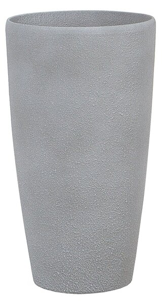 Kvetináč sivý 31 x 31 x 58 cm vysoký kvetináč moderný minimalistický črepník vonkajšie izbové doplnky