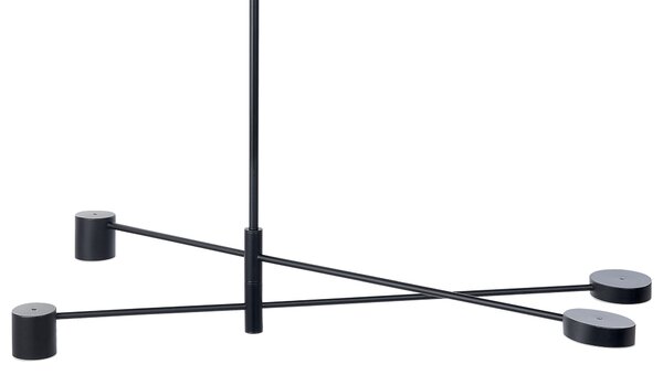 Závesná lampa 4 svetlá čierna kovová minimalistická moderná obývacia izba spálňa