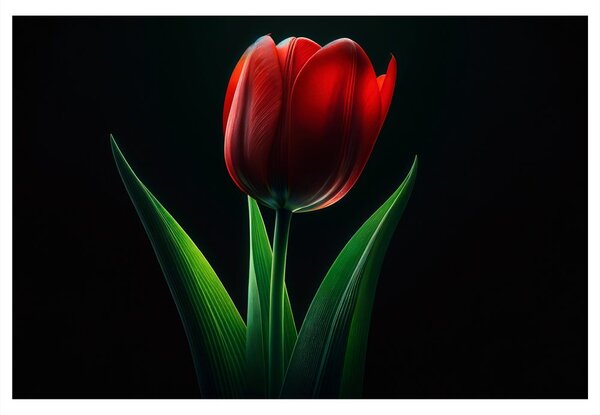 Obraz červená tulipánová elegancia