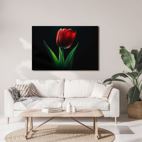 Obraz červená tulipánová elegancia