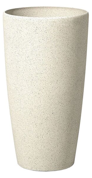 Kvetináč béžový 31 x 31 x 58 cm vysoký kvetináč moderný minimalistický črepník vonkajšie izbové doplnky