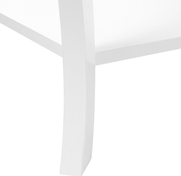 Konferenčný stolík biely MDF drevotrieska 101 x 55 cm s policou klasický dizajn obývacia izba