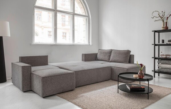 SEDACIA SÚPRAVA, textil, sivá MID.YOU - Sedačky, Online Only