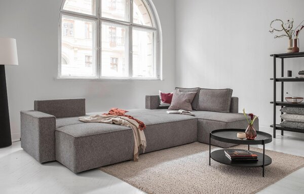 SEDACIA SÚPRAVA, textil, sivá MID.YOU - Sedačky, Online Only