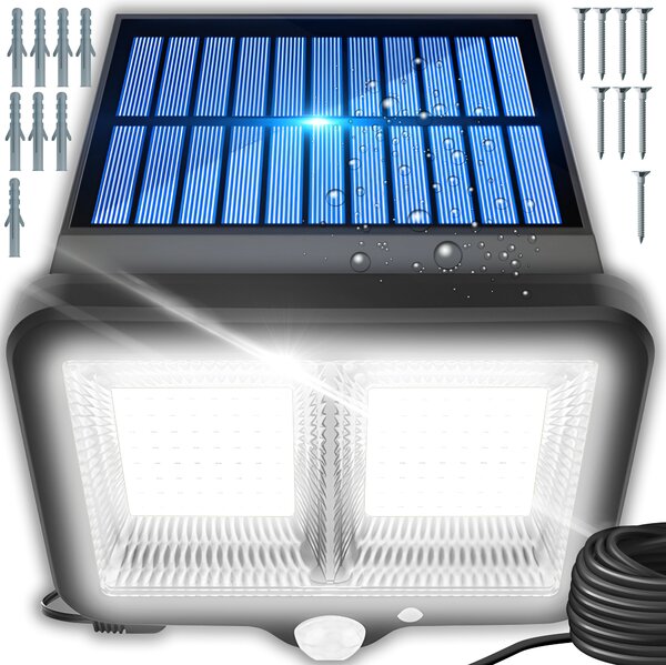 LED solárne osvetlenie so senzorom Solárna lampa s 98 LED diódami Solárne osvetlenie s detektorom pohybu Solárny reflektor Reflektor s pohybovým senzorom IP65 Retoo