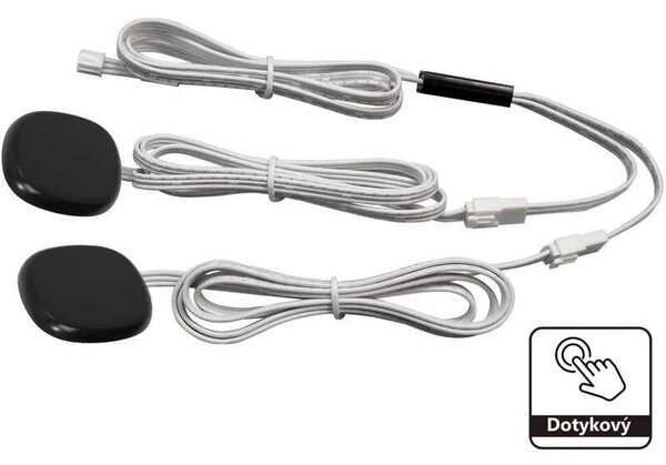 Vypínač dotykový centrálny duálny stmievateľný, 12V-24V (KM-VDS-02SC DUAL 12V-24V)