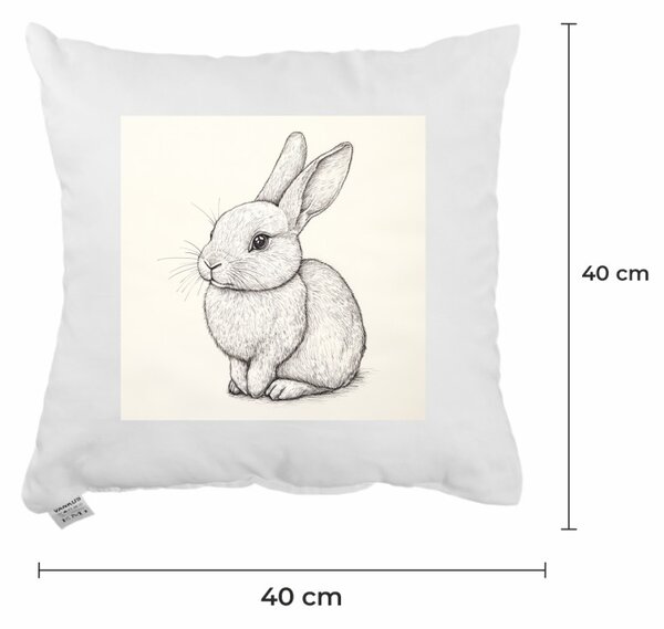 Dekoratívny vankúš Bunny Sketch 40x40 cm EMI
