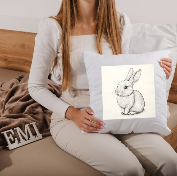 Dekoratívny vankúš Bunny Sketch 40x40 cm EMI
