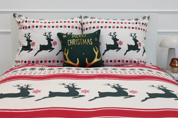 Vianočná posteľná bielizeň bavlnená XMASS 4B 160x200 cm