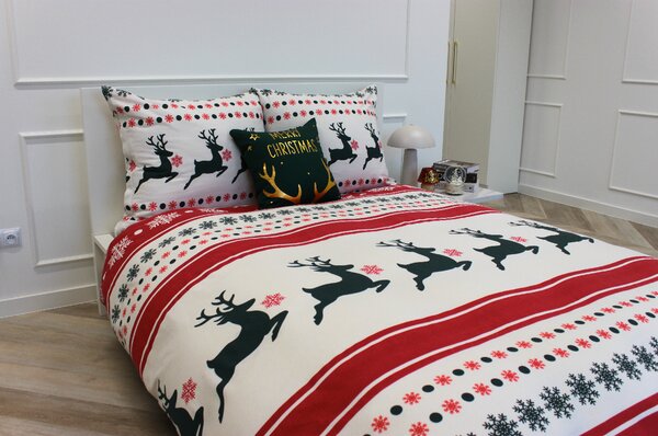 Vianočná posteľná bielizeň bavlnená XMASS 4B 160x200 cm
