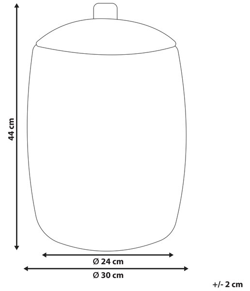 Kôš prírodný ratanový 40 cm úložný košík s vekom boho rustikálny bytový doplnok