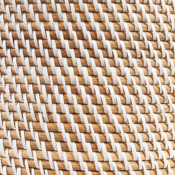 Kôš prírodný ratanový 40 cm úložný košík s vekom boho rustikálny bytový doplnok