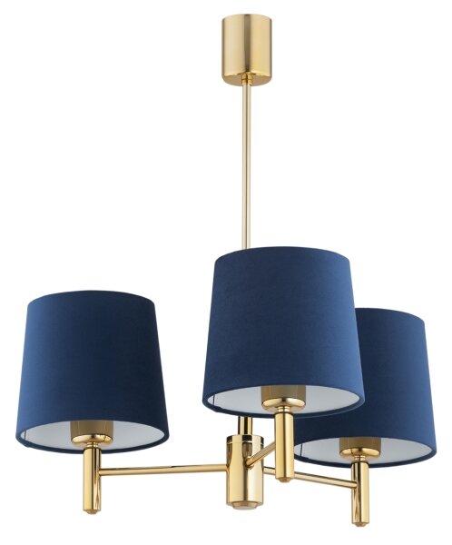 BRILAGI - Luster na tyči MONTE 3xE27/60W/230V modrá/zlatá