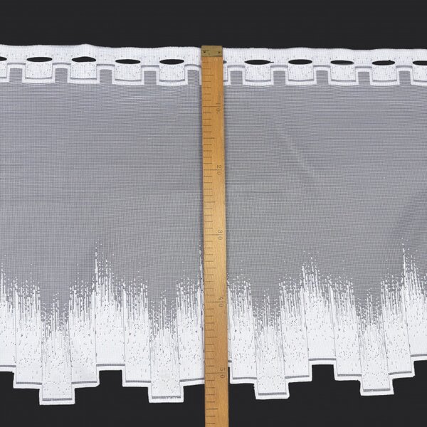Vitrážová žakárová záclona 7529, výška 40 cm, metráž