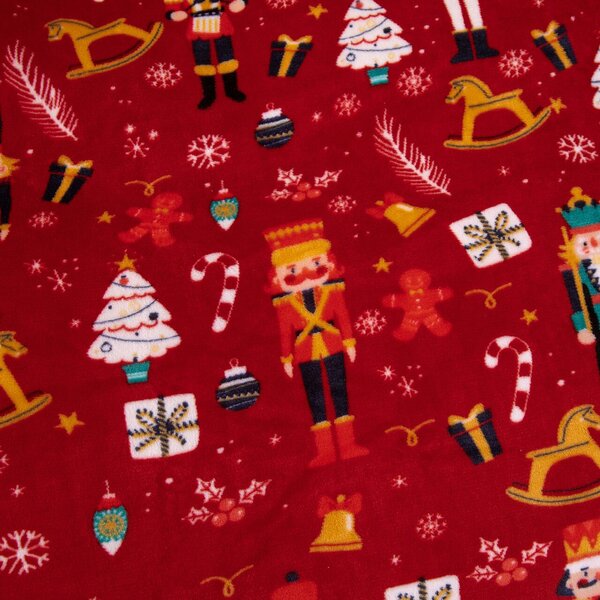 Posteľná bielizeň MERRY COZY NUT CRACKER červená Rozmer: 220x200 cm