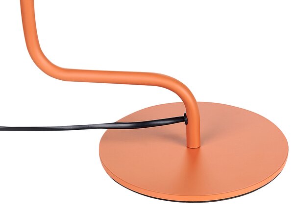 Stojaca lampa oranžová kovová 154 cm nastaviteľné kužeľové tienidlo osvetlenie do spálne obývačky kancelárie industriálny štýl
