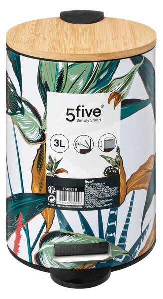 Odpadkový kôš Palawan, viacfarbná/s drevenými prvkami, 3 l