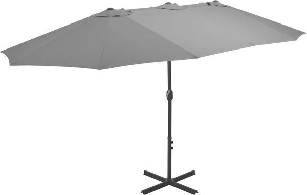 Maison Exclusive - Slnečník s hliníkovým stožiarom 460 x 270 cm antracit