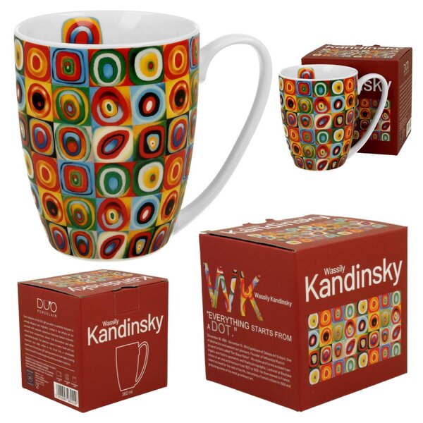 Porcelánový hrnček Kandinsky Squares with Circles 360 ml