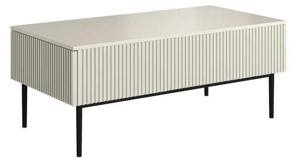 Kávový stolík Nicole 120 cm so zásuvkami - kasmír / čierne nohy