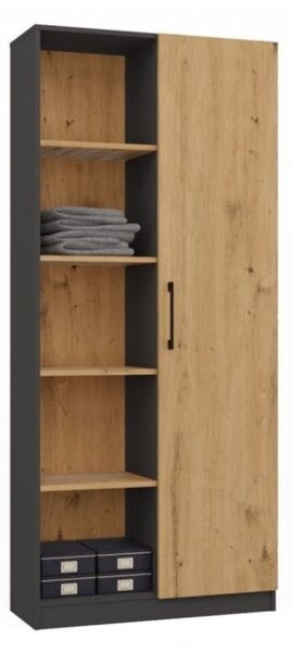Regál RD-80 - antracit / dub artisan