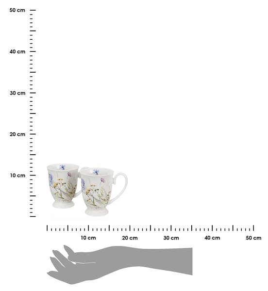 Porcelánový hrnček na nohe Royal Melody 340 ml sada 2ks