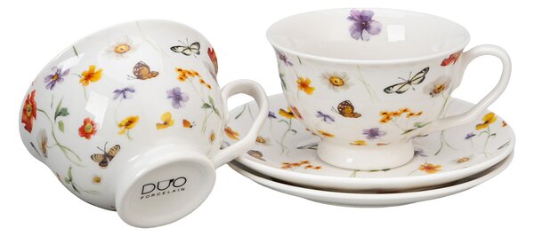 Porcelánová šálka na nohe s podšálkou Royal Margaret 250 ml sada 2ks