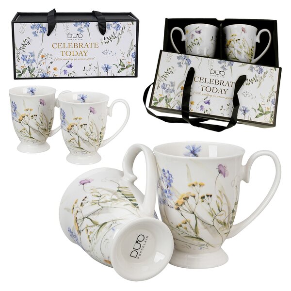 Porcelánový hrnček na nohe Royal Melody 340 ml sada 2ks