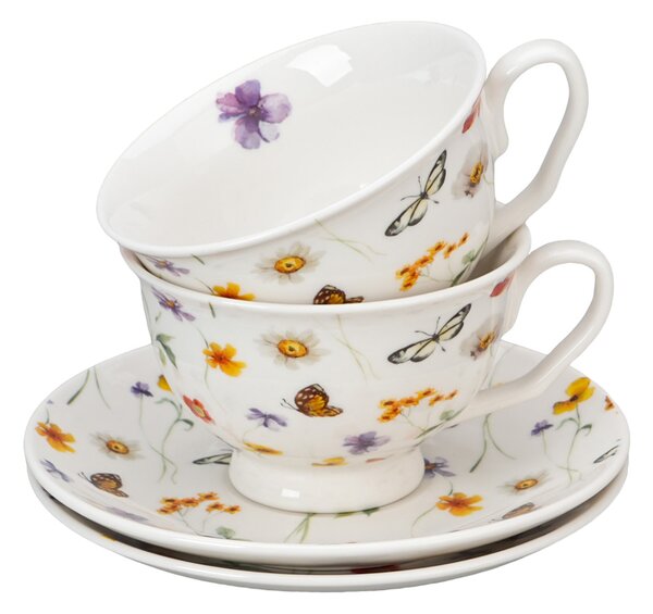 Porcelánová šálka na nohe s podšálkou Royal Margaret 250 ml sada 2ks