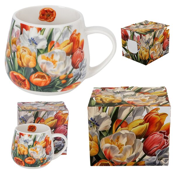 Porcelánový hrnček Tulips 430 ml