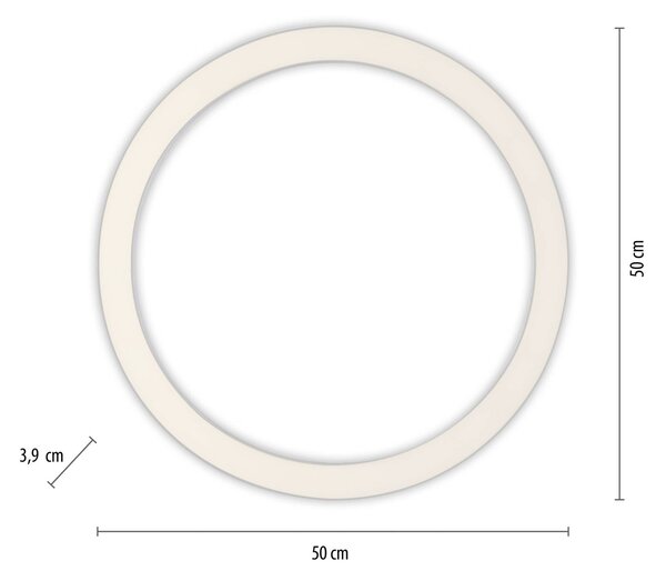 PURE stropné LED svetlo Lines, Ø 50 cm, strieborná farba,, Hliník / sivá / zinok, Obývacia izba / jedáleň, Hliník, Moderný, Závesné svietidlo