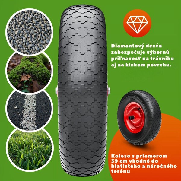 Fúrik GREG s plastovou vaničkou, max. 100l/250kg, zelená/čierna Gardebruk