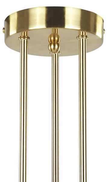 Stropná lampa zlatá kov lesklý povrch 6 žiaroviek moderný industriálny štýl na strop obývačka