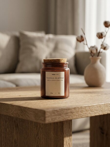 Sinsay - Sviečka Vanilla Almond - hnedá